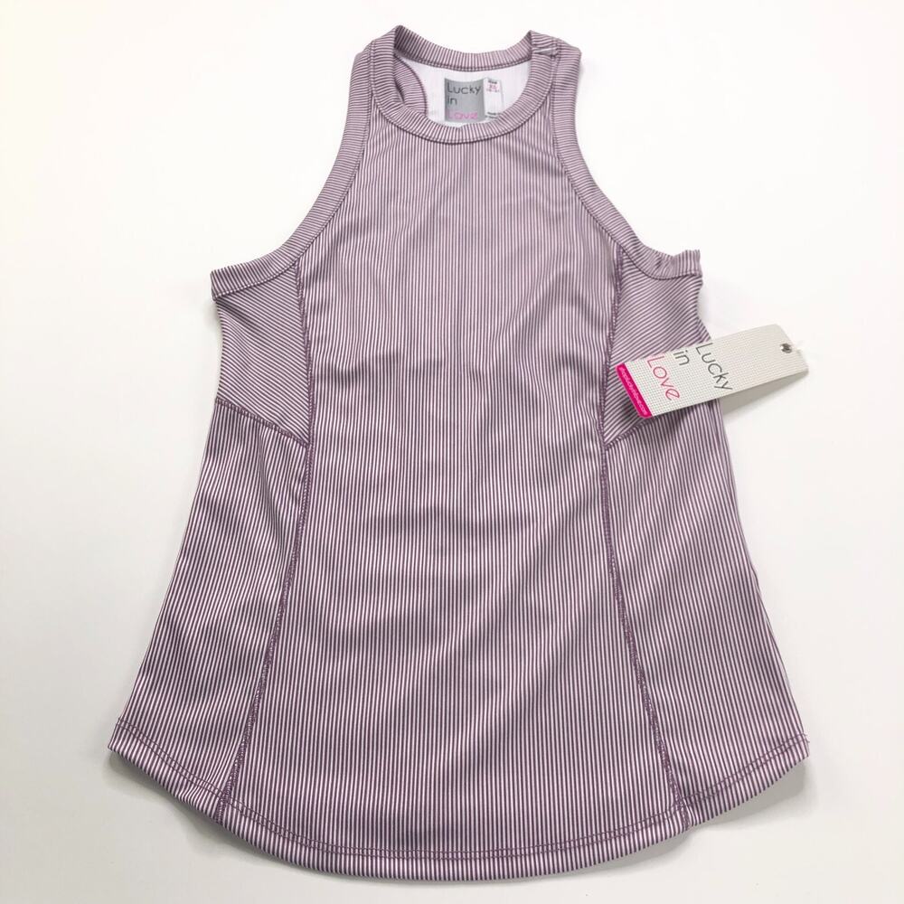 Lucky In Love NEW XS Womens Athleisure Gym Tennis Golf Pullover Top Purple